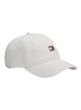 Cappello Tommy Jeans Heritage bianco per donna.