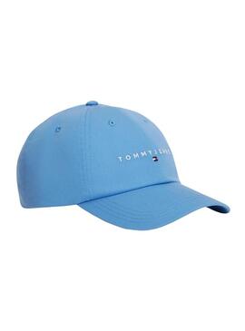 Cappellino Tommy Jeans Linear Logo blu per uomo
