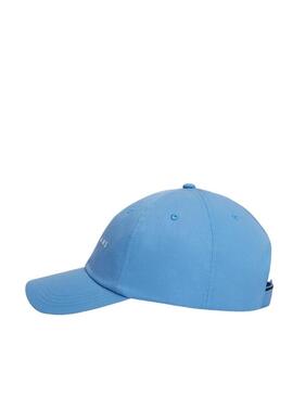 Cappellino Tommy Jeans Linear Logo blu per uomo