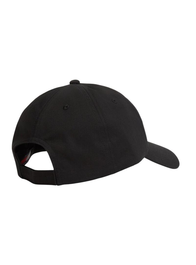 Cappello Tommy Jeans Linear Logo nero per uomo