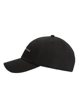 Cappello Tommy Jeans Linear Logo nero per uomo