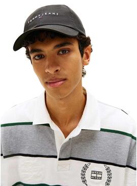 Cappello Tommy Jeans Linear Logo nero per uomo