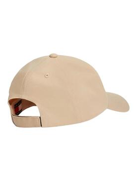 Cappello Tommy Jeans Linear Logo beige per uomo