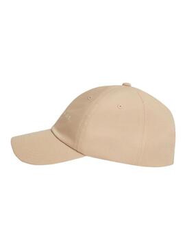 Cappello Tommy Jeans Linear Logo beige per uomo