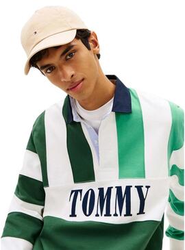 Cappello Tommy Jeans Linear Logo beige per uomo