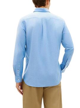 Camicia Tommy Hilfiger Oxford Light blu chiaro per uomo.