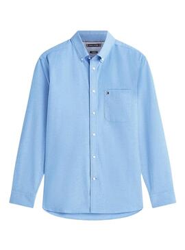 Camicia Tommy Hilfiger Oxford Light blu chiaro per uomo.