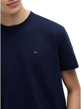 Maglia Tommy Jeans Sflag blu marino per uomo.
