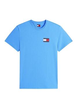 Maglietta Tommy Jeans Essential Flag bluastro per uomo