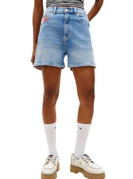 Shorts in denim Tommy Jeans Mom per donna