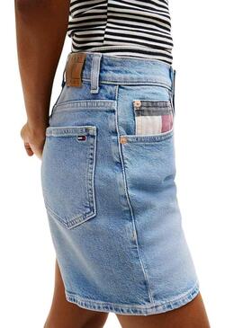 Shorts in denim Tommy Jeans Mom per donna