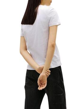 Maglietta Tommy Jeans Bubble grigia per donna