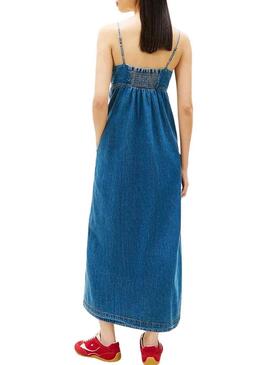 Abito Tommy Jeans Chambray maxi per donna