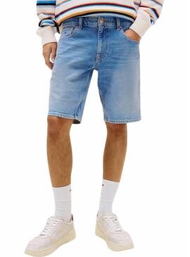 Bermuda in denim Tommy Jeans Scanton lavato medio per uomo.