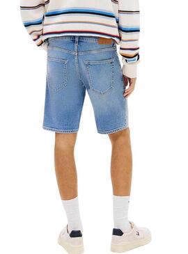 Bermuda in denim Tommy Jeans Scanton lavato medio per uomo.