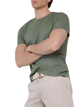 Maglietta El Ganso Dyed verde per uomo