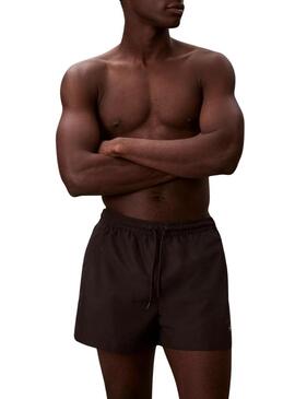 Costume da bagno Calvin Klein Jeans Drawstring nero per uomo