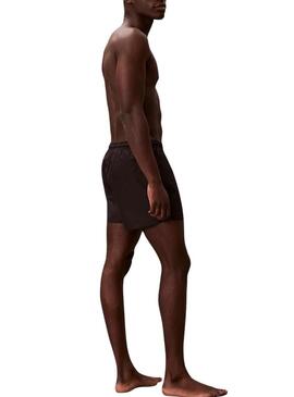 Costume da bagno Calvin Klein Jeans Drawstring nero per uomo
