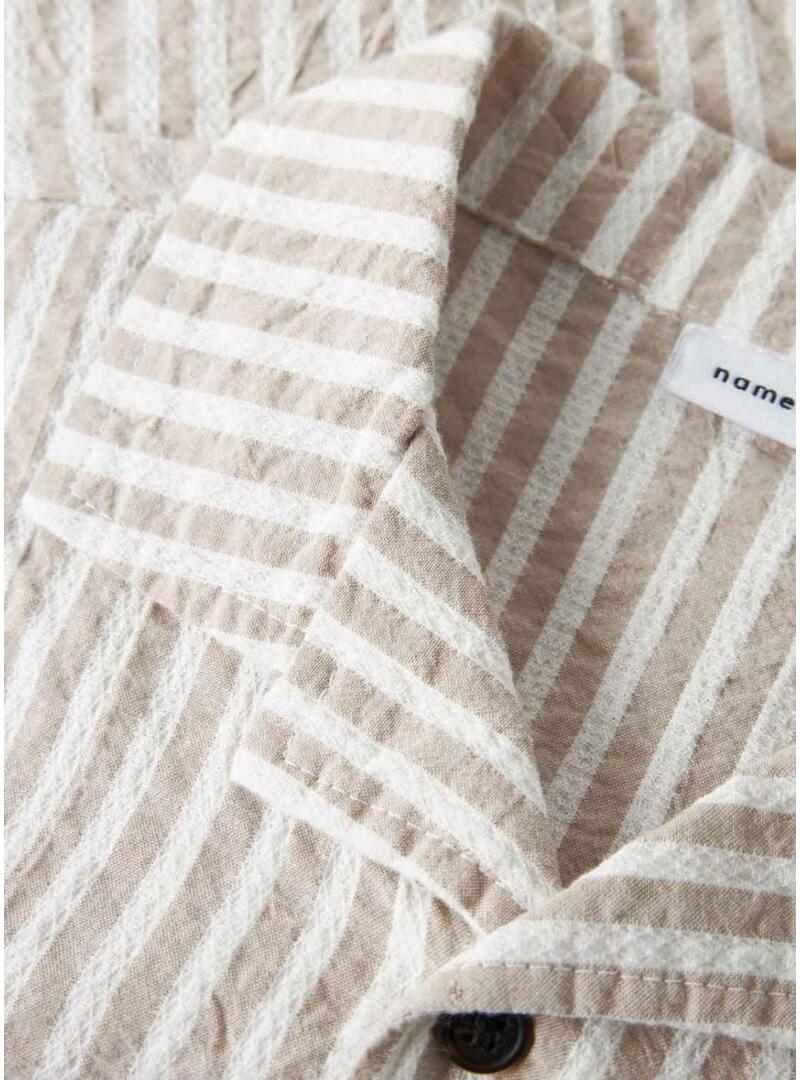 Camicia Name It Fedenis beige per bambini