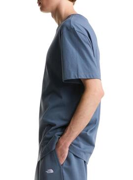 Maglietta The North Face minimalista blu per uomo.