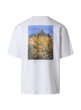 Maglietta bianca The North Face Plant and Flora per uomo.