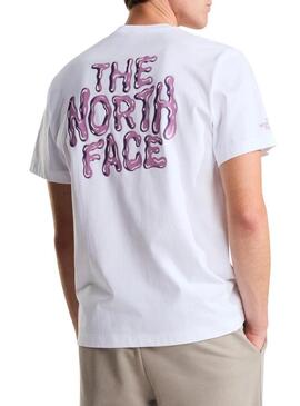 Maglietta The North Face Drip Logo bianca per uomo