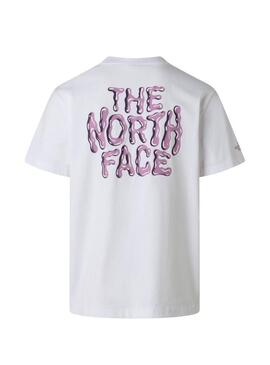 Maglietta The North Face Drip Logo bianca per uomo