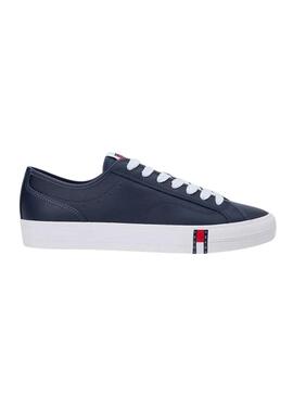 Scarpe Tommy Jeans in pelle Archive con logo marino per uomo
