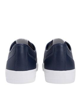 Scarpe Tommy Jeans in pelle Archive con logo marino per uomo