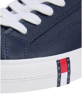 Scarpe Tommy Jeans in pelle Archive con logo marino per uomo