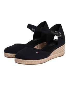 Espadrillas Tommy Hilfiger nere con zeppa media per donna