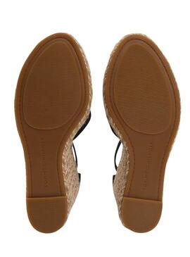 Espadrillas Tommy Hilfiger Flag nere con zeppa alta per donna.