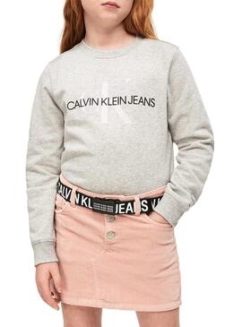 Felpe Calvin Klein Jeans Jumpsuitgram Grigio Bambi