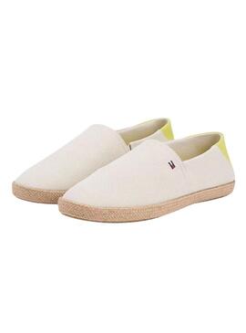 Espadrillas Tommy Hilfiger Core con logo beige per uomo.
