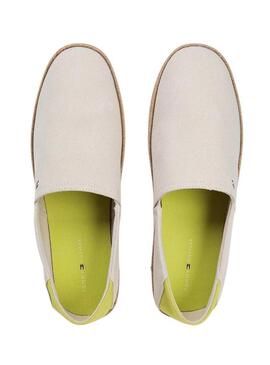 Espadrillas Tommy Hilfiger Core con logo beige per uomo.
