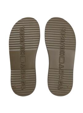 Ciabatte Tommy Hilfiger Light regolabili con fibbie verdi per uomo.