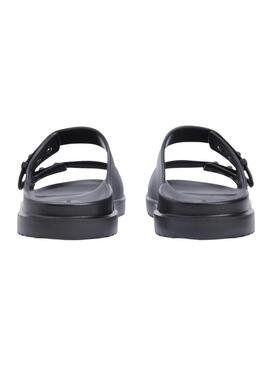 Ciabatte Tommy Hilfiger Light nere regolabili con fibbie per uomo.