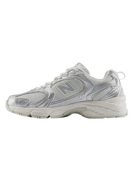 Sneakers New Balance Silver Metallic per donna