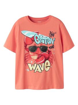 Maglietta Name It Fane arancione per bambino