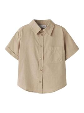 Camicia Name It Filip color cammello per bambino