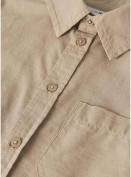 Camicia Name It Filip color cammello per bambino