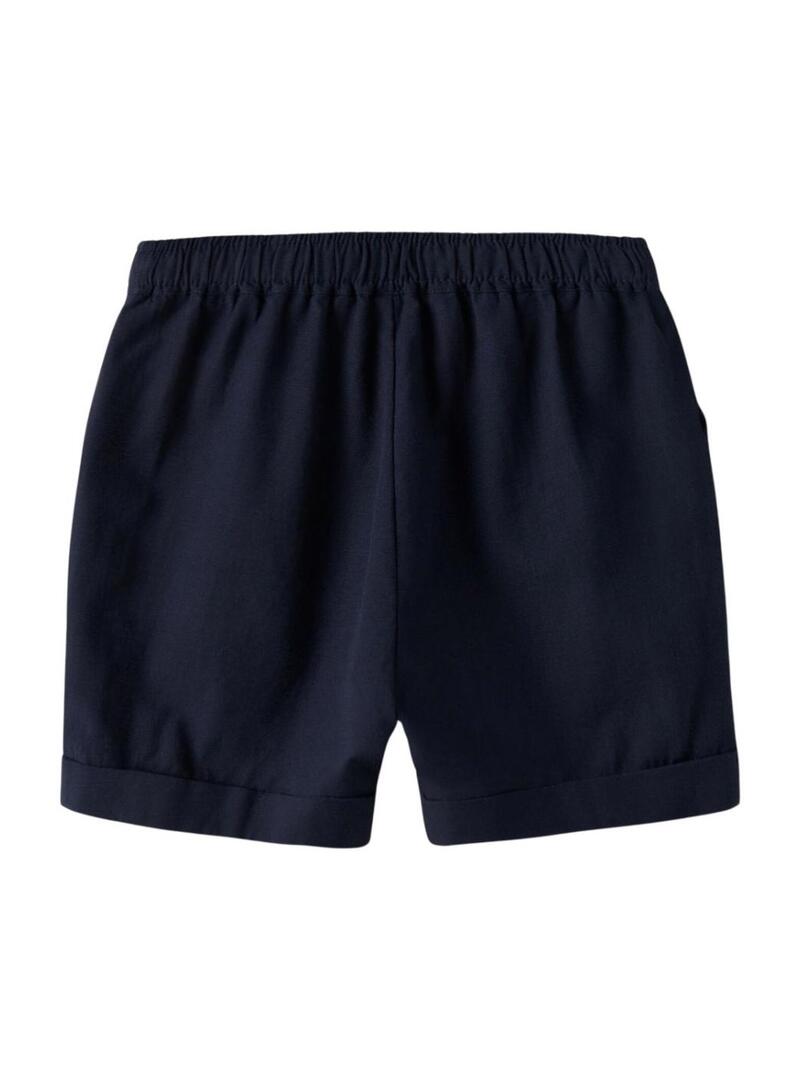 Pantaloni corti Name It Filip blu navy per bambino