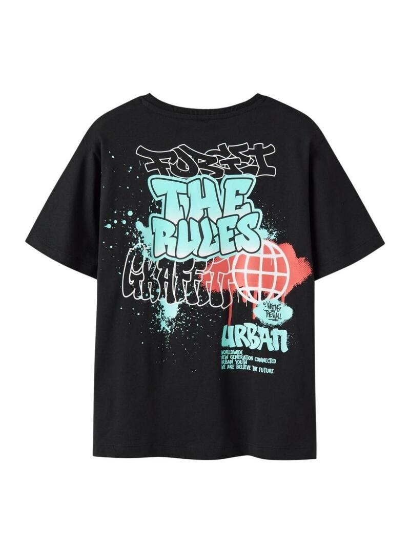 Maglietta Name It Flynn nera per bambino