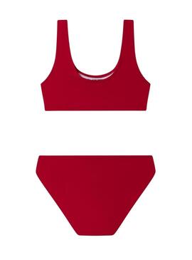 Bikini Pepe Jeans con logo stampato rosso per ragazza