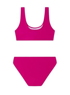 Bikini Pepe Jeans logo stampato rosa per bambina
