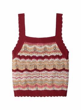 Top a spalline Pepe Jeans Hyo rosso per bambina