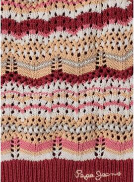 Top a spalline Pepe Jeans Hyo rosso per bambina