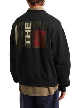 Felpa Vans Strech Stack nera per uomo