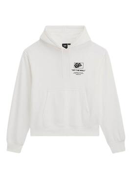 Felpa Vans Stacked bianca per uomo.