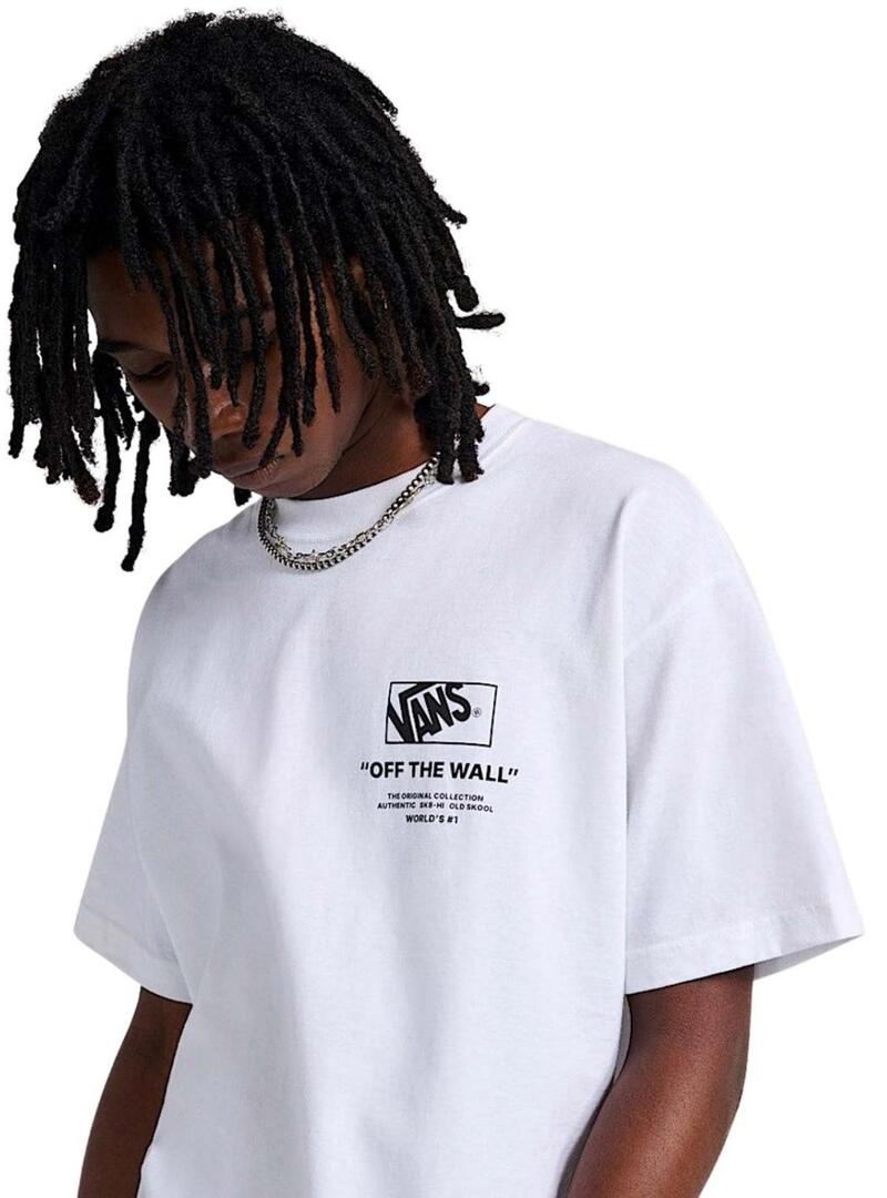 Maglietta Vans Stacked bianca per uomo